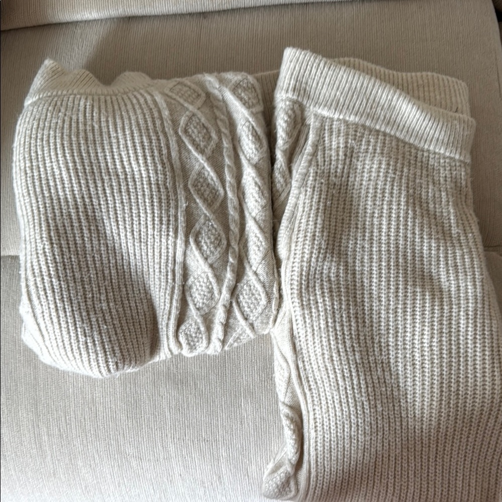 Express Cream Cable Knit Sweater